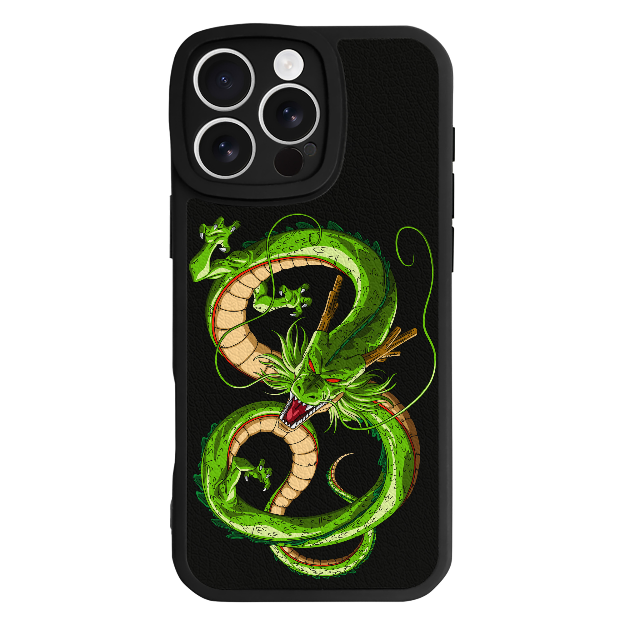 （画像用） ドラゴンボール 神龍 シェンロン DRAGON BALL Shenron 【iPhone 16シリーズ対応】シリコンスマホケース（レザー調） 材質：シリコン